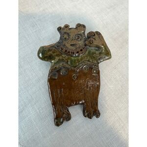 Donna Signed Studio Pottery Whimsical‎ Character Figurine Jewelry Charm
